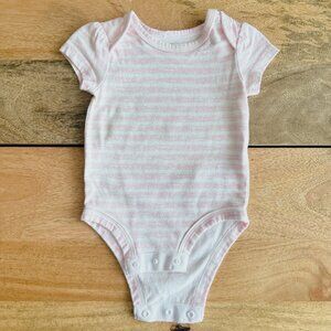 🧸 SALE! (5/$15, 8/$22, 12/$30) Pekkle baby bodysuit 3m pink stripe oneie
